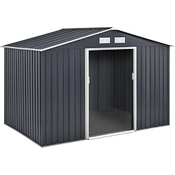 Habitat Et Jardin Abri de jardin métal Vegas - 5,29 m2 (4,83 m2 au sol) - Gris