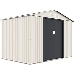 Acheter Habitat Et Jardin Abri de jardin métal Nebraska - 5,29 m2 (4,83 m2 au sol) - Beige