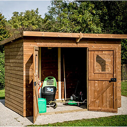 Abri de jardin 7.33m² brun doré - THE3218.02N - Theora - HABRITA