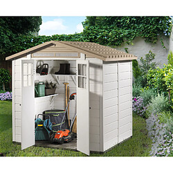 Abri de jardin 3.98m² beige - EVO200 - HABRITA