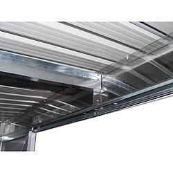 Habitat Et Jardin Abri de jardin métal toit plat Texas - 4,72 m² - Gris