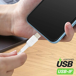 Avis Belkin Câble USB vers USB-C MFi 18W Nylon Tressé 1m Charge et Synchro Blanc