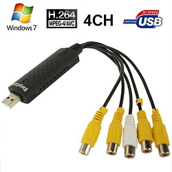 Wewoo Carte d'acquisition vidéo USB 2.0 DVR 4 canaux