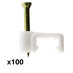 Zenitech Crochets de fixation pour fils - Blanc