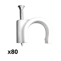 Zenitech Crochets de fixation pour câbles Ø16 mm - Blanc