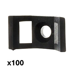 Zenitech Embases à visser pour câblage - Lot de 100