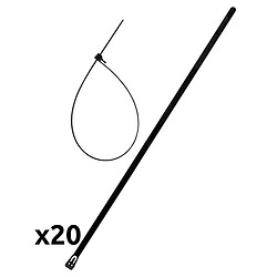 Zenitech Colliers de câblage réutilisables - Lot de 20