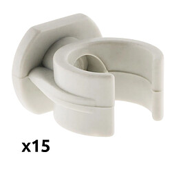 Zenitech Clips de fixation pour conduits - Ø16 mm, lot de 15