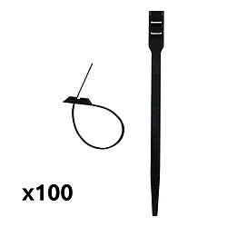 Zenitech Colliers de câblage nylon - Lot de 100 - Noir