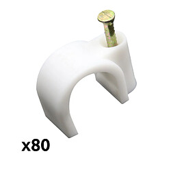 Zenitech Crochets de fixation pour câbles Ø16 mm - Blanc