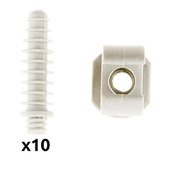 Zenitech Clips de fixation avec chevilles