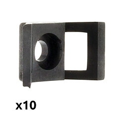 Zenitech Embases à visser pour câbles - Lot de 10 - Noir