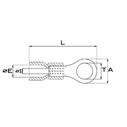 Bizline cosses rondes isolées M5 - 4 à 6 mm²