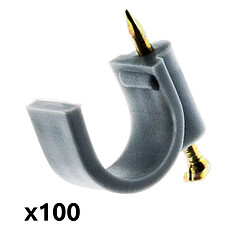 Zenitech Crochets de fixation pour câbles - Gris