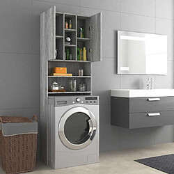 Avis VidaXL Meuble machine à laver - Sonoma gris