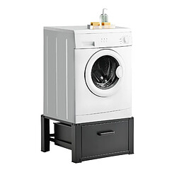 En.Casa Socle avec tiroir pour machine à laver Noir