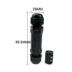 Wewoo Connecteur de câble droit IP68, 3 broches