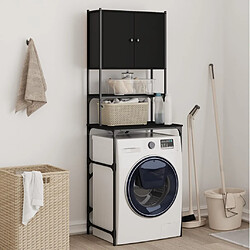 vidaXL Armoire lave-linge noire