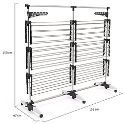 Idmarket MARKET Séchoir SUPRA XXL 50M - Gris pas cher