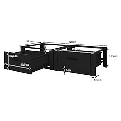 Ml-design Socle double pour lave-linge avec tiroirs - Noir pas cher