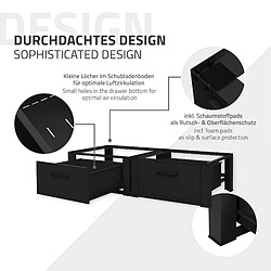 Acheter Ml-design Socle double pour lave-linge avec tiroirs - Noir