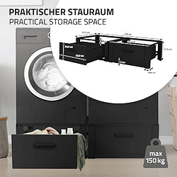 Avis Ml-design Socle double pour lave-linge avec tiroirs - Noir