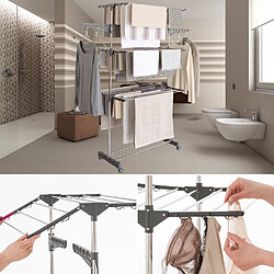 Idmarket MARKET Séchoir MAXIMA - Gris pas cher