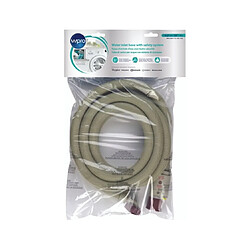 Wpro Tuyau d’arrivée d’eau Aquastop Tuyau d’alimentation eau pour lave-linge/lave-vaisselle - Aquastop - embouts droit/coudé - femelle/femelle - nitrile - 10 bar - joints et microfiltre - compatible universel