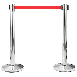 Avis VidaXL Colonnes avec bandes 4 pcs barrière