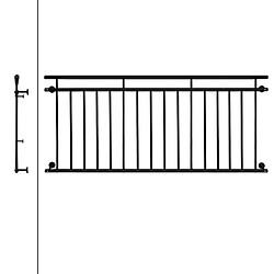 Avis ECD Germany Garde-corps balcon noir