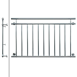 Avis ECD Germany Garde-corps balcon 156 x 90 cm