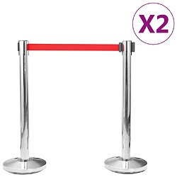 VidaXL Colonnes avec bandes 4 pcs barrière