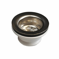 Ich-zapfe Robinet de vidange pour évier Soupape de vidange pour évier - Avec joint et contre-écrou - Compatible éviers gastro - Plastique noir