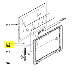 Fagor vitre intermédiaire de porte pour four
