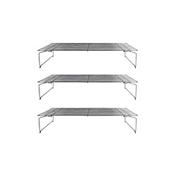 Lily cook Grille de refroidissement 3 étages Grille de refroidissement pour pâtisserie - Acier inoxydable - 3 niveaux empilables - Compatible tous fours aux dimensions adaptées - Entretien facile