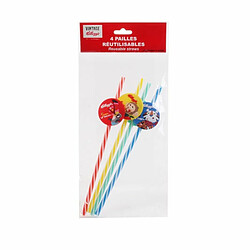 Paris Prix Lot de 4 Pailles Réutilisables Kellogg's - Multicolore