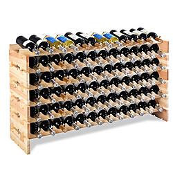 Avis Decoshop26 Étagère à vin modulable en pin - 72 bouteilles