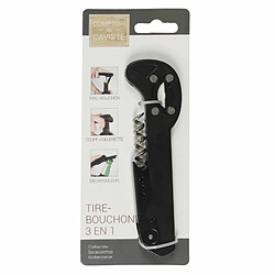 Paris prix Tire-bouchon 3 en 1 - Noir pas cher