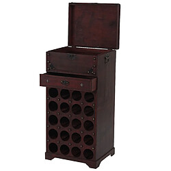 Decoshop26 Casier à vin en bois colonial