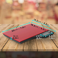 Duronic KS350 Balance de Cuisine Rouge
