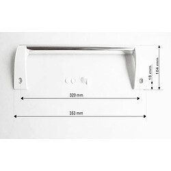 Brandt poignée de porte de réfrigérateur - Chromé