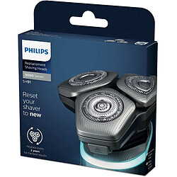 Philips Lot de 3 Têtes de Rasage de Rechange Séries 9000 SH91 / 9000 / 9800 Argent pas cher