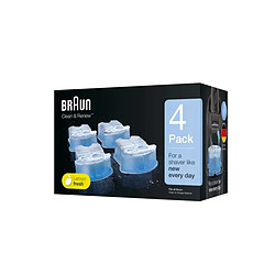 Braun cartouches nettoyantes rasoir Clean & Renew CCR4 pas cher