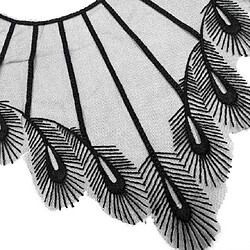 Avis Wewoo Col en dentelle brodée plume
