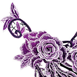 Avis Wewoo Appliqué de dentelle brodée - Fuchsia