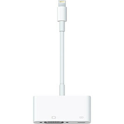 Apple Adaptateur Lightning vers VGA Adaptateur vidéo Lightning vers VGA - Compatible iPhone et iPad - Sortie vidéo jusqu’en 1080p - Mirroring d’écran - Plug and play