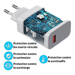 Acheter Visiodirect Samsung Galaxy Tab A7 Lite Chargeur - 33W USB2 + Type-C Blanc