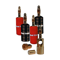 Real cable fiches banane pour câbles HP - Lot de 4