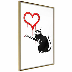 Paris Prix Banksy Love Rat 40 x 60 cm - Or