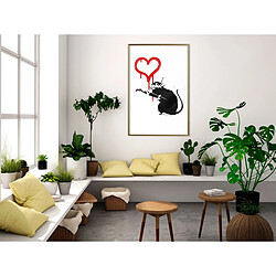 Paris Prix Banksy Love Rat 40 x 60 cm - Or